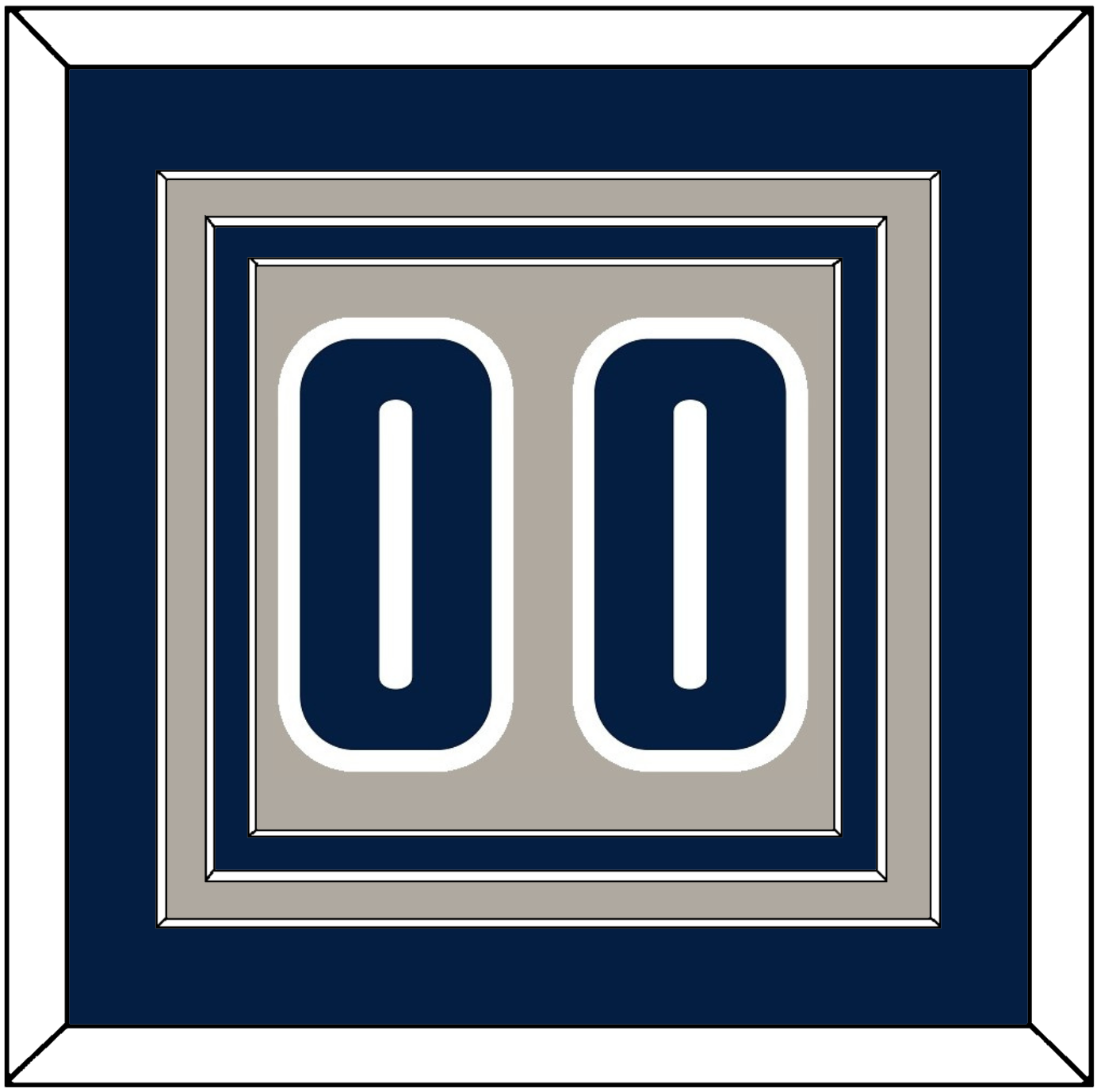 Georgetown Basketball Number - Home Gray (1994-1996) - Premier Tier 3
