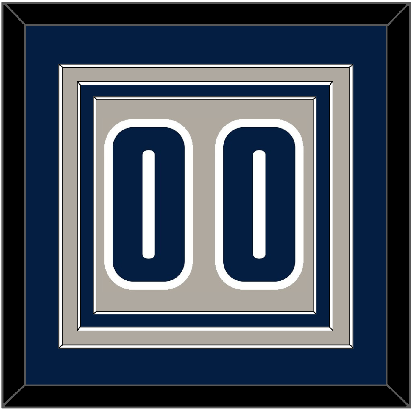 Georgetown Basketball Number - Home Gray (1994-1996) - Premier Tier 3