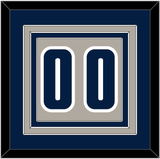 Georgetown Basketball Number - Home Gray (1994-1996) - Triple Mat 3