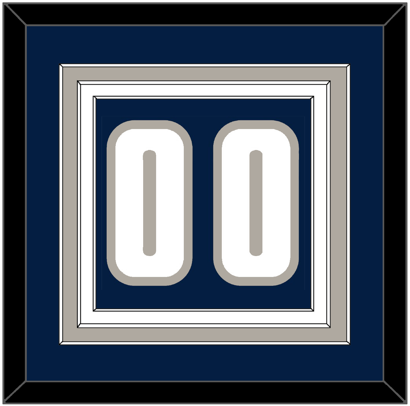 Georgetown Basketball Number - Road Blue (1994-1996) - Premier Tier 2