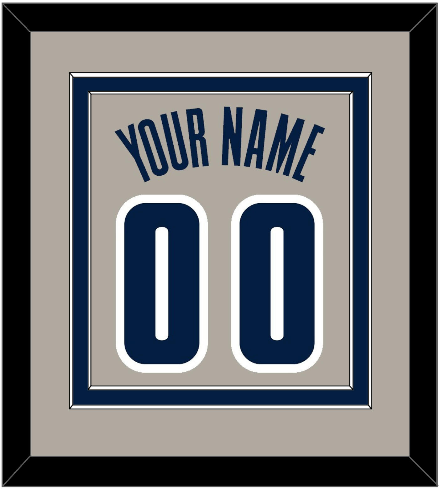 Georgetown Basketball Name & Number - Home Gray (1994-1996) - Signature Tier 2