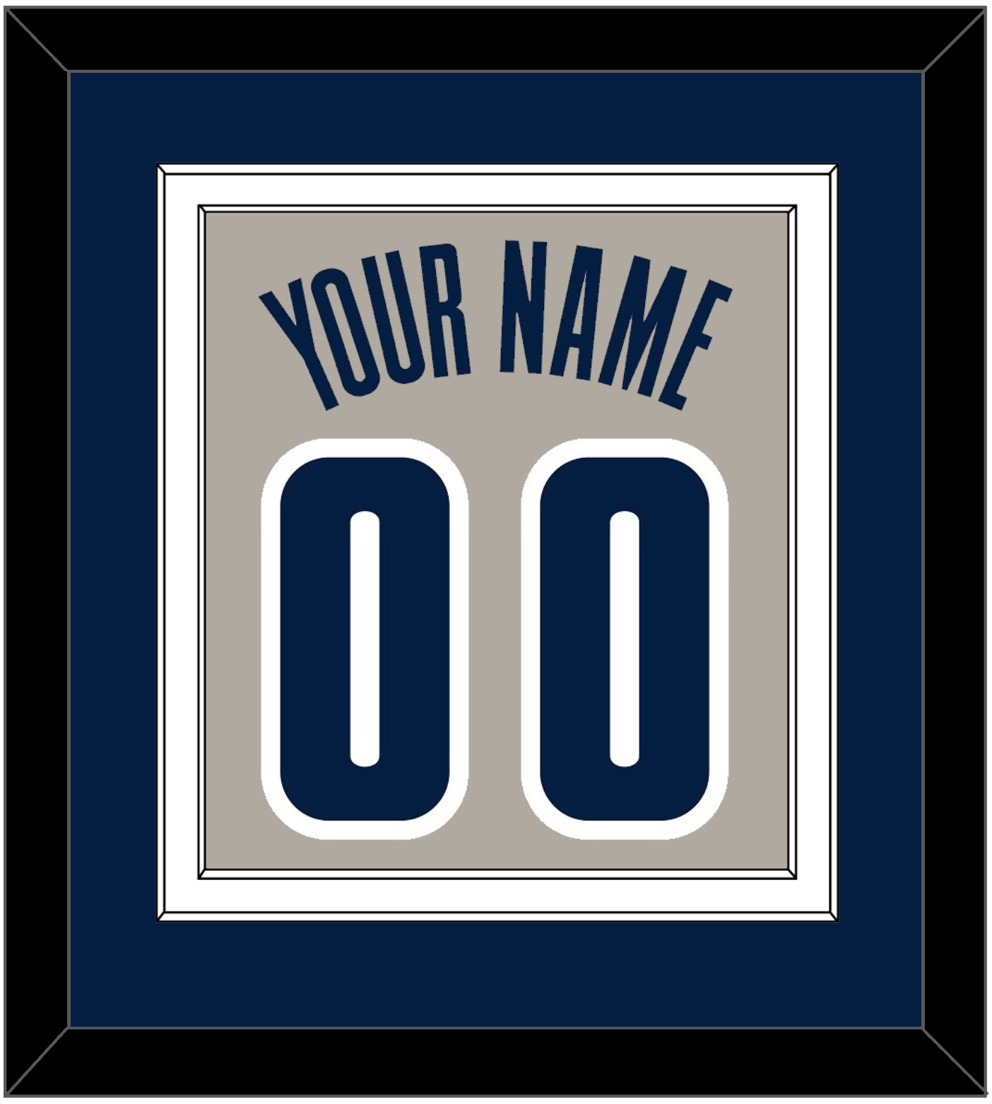 Georgetown Basketball Name & Number - Home Gray (1994-1996) - Signature Tier 3