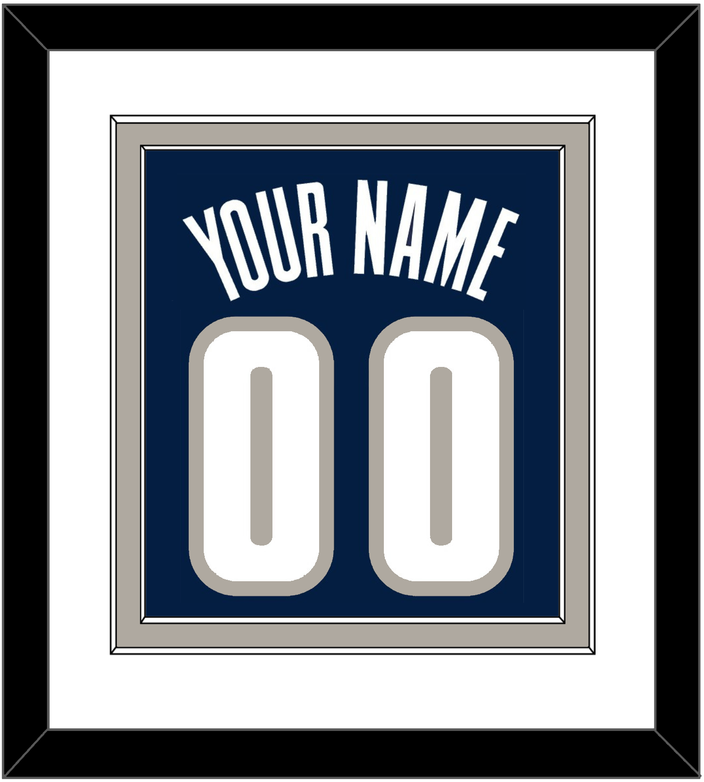 Georgetown Basketball Name & Number - Road Blue (1994-1996) - Signature Tier 1