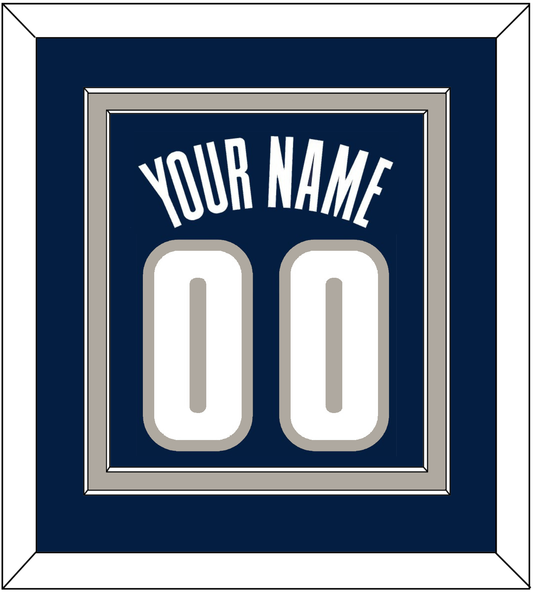 Georgetown Basketball Name & Number - Road Blue (1994-1996) - Signature Tier 2