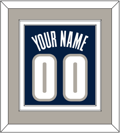 Georgetown Basketball Name & Number - Road Blue (1994-1996) - Signature Tier 3