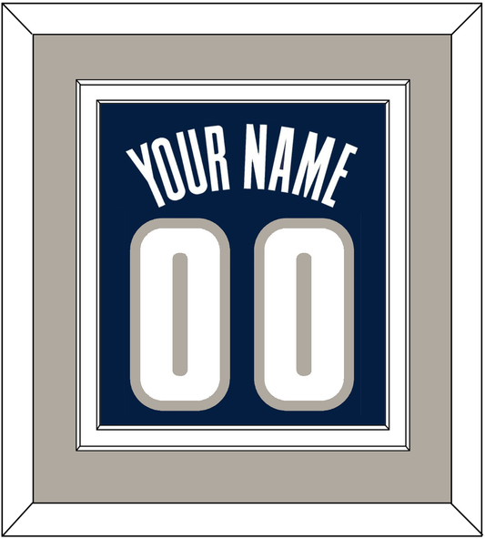Georgetown Basketball Name & Number - Road Blue (1994-1996) - Signature Tier 3