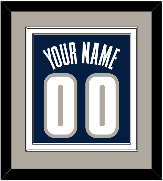 Georgetown Basketball Name & Number - Road Blue (1994-1996) - Signature Tier 3