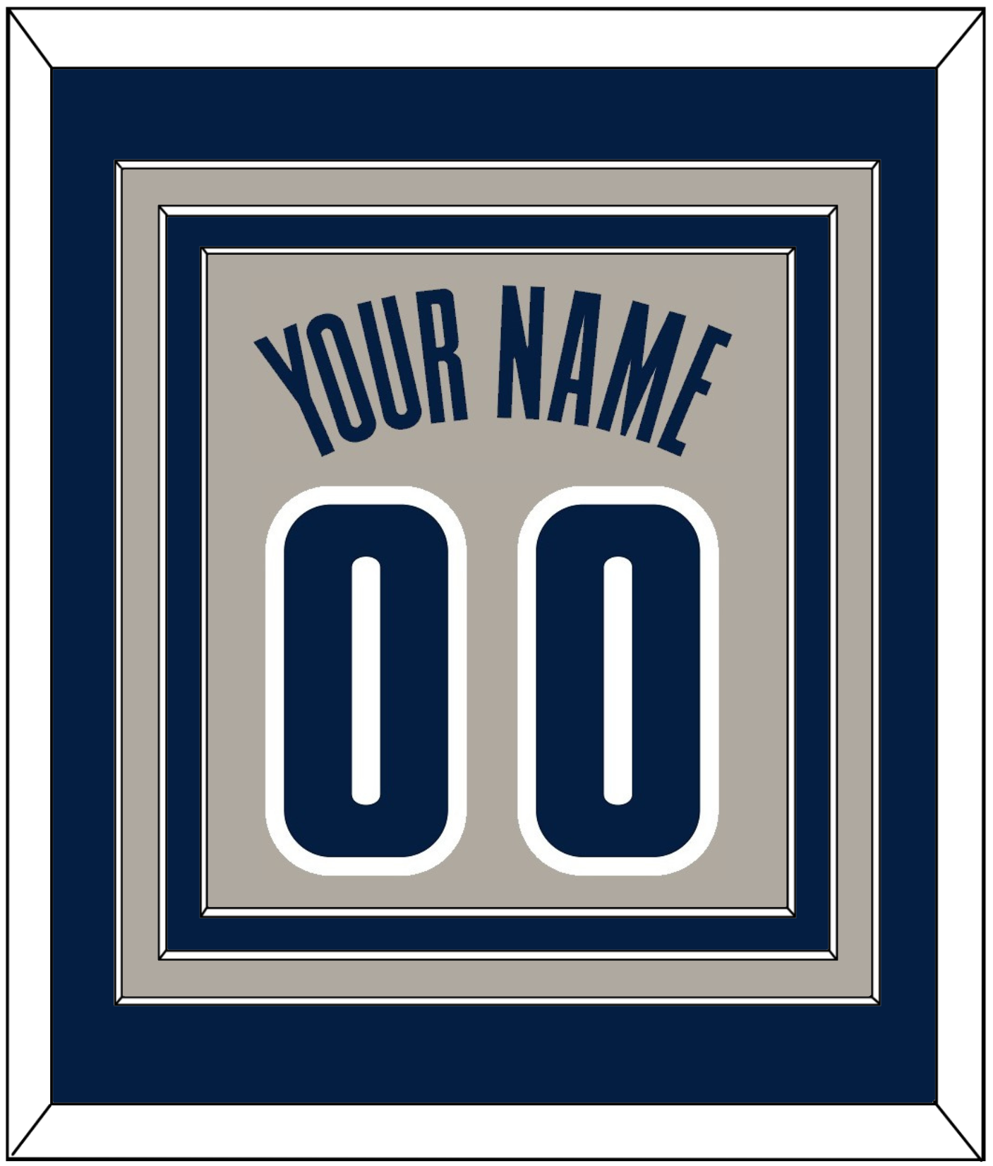 Georgetown Basketball Name & Number - Home Gray (1994-1996) - Premier Tier 3