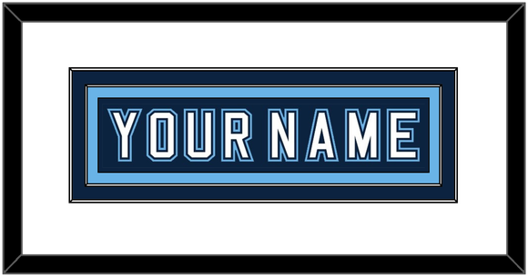 Maine Hockey Nameplate - Road Navy Blue - Double Mat 1