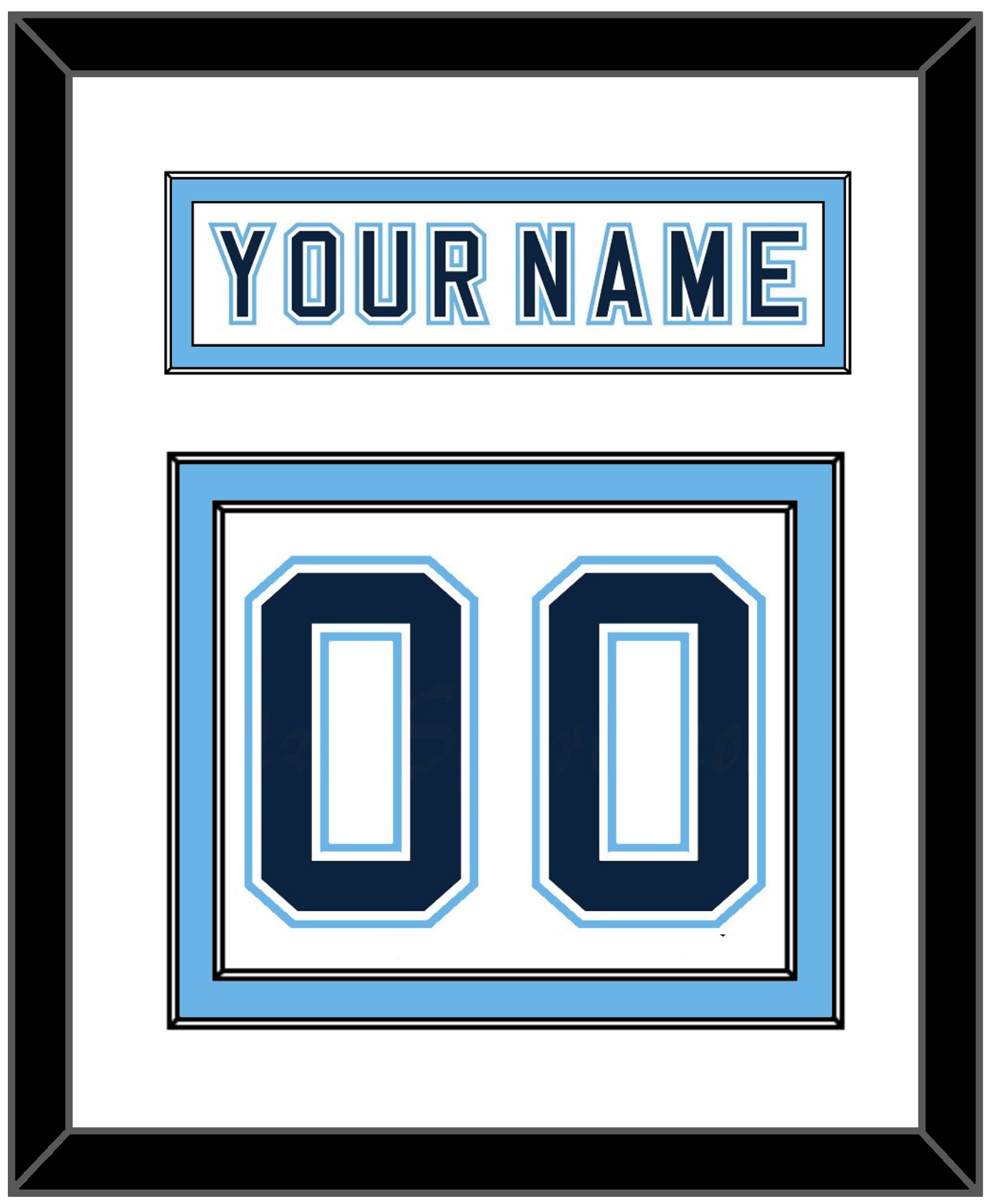 Maine Nameplate & Number (Back) - Home White - Signature Tier 1