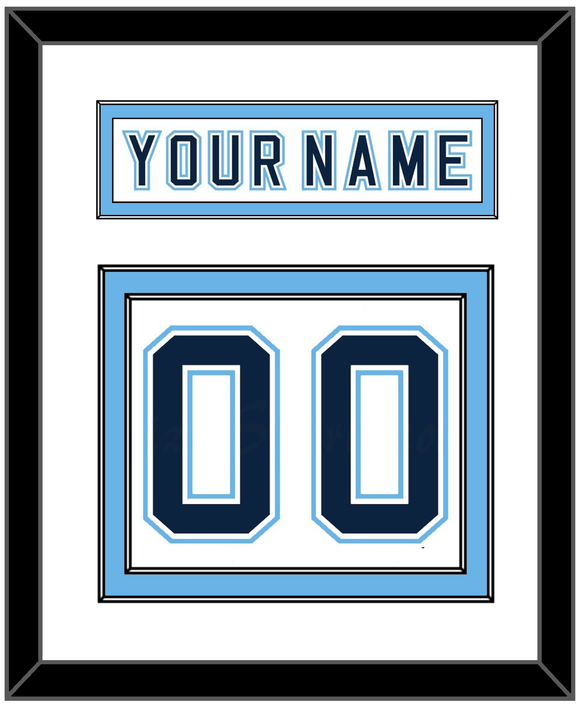 Maine Nameplate & Number (Back) - Home White - Double Mat 1