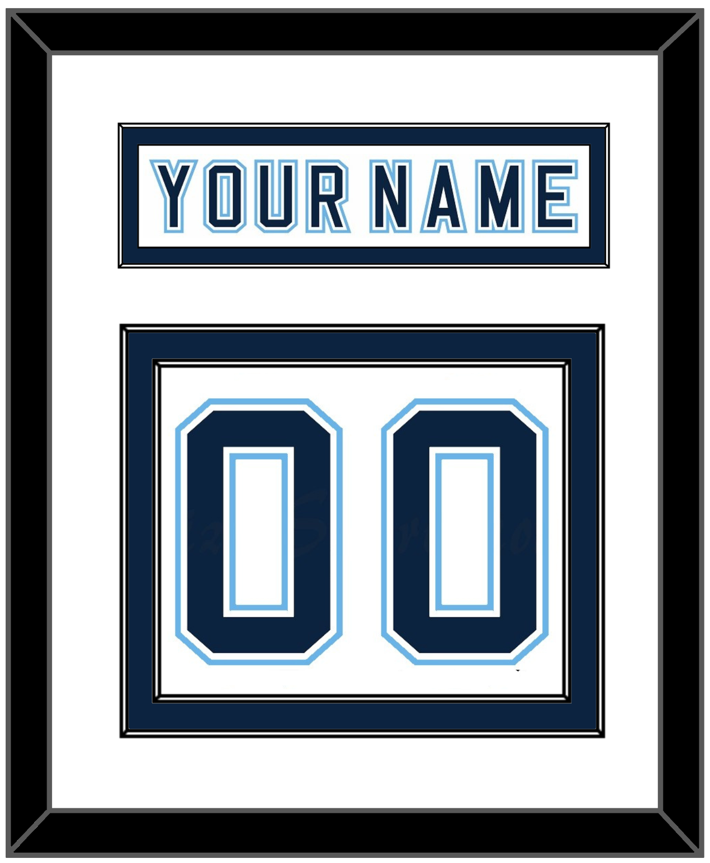 Maine Nameplate & Number (Back) - Home White - Signature Tier 2