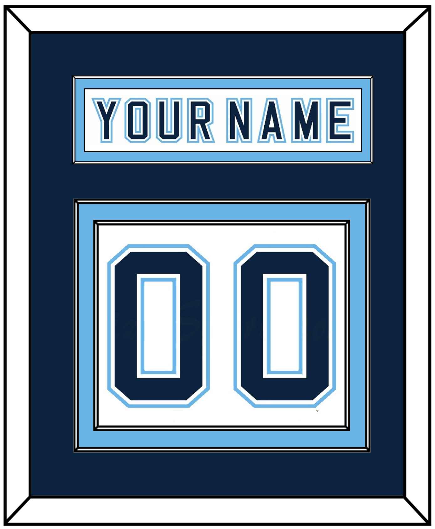 Maine Nameplate & Number (Back) - Home White - Signature Tier 3