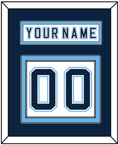 Maine Nameplate & Number (Back) - Home White - Signature Tier 3