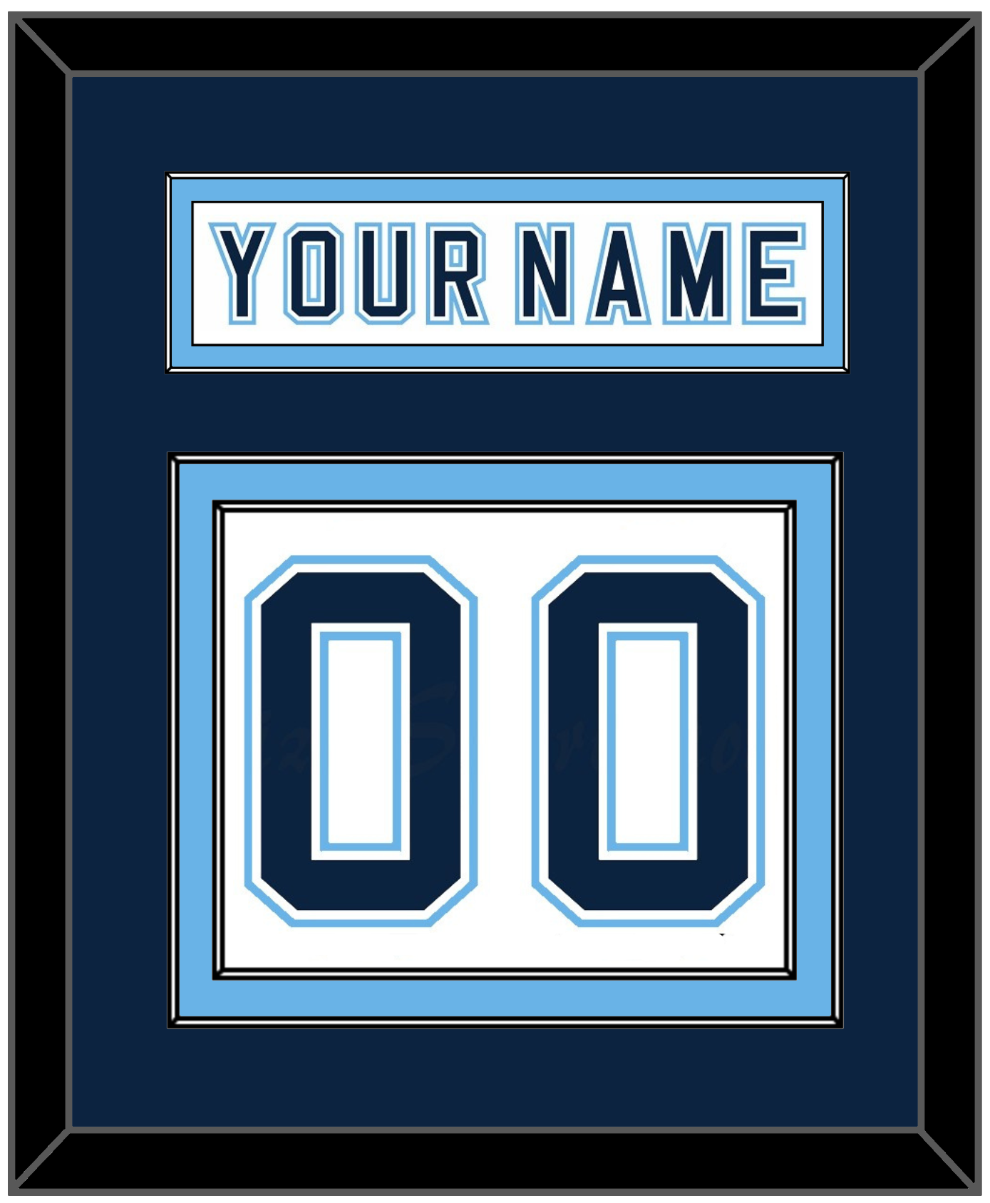 Maine Nameplate & Number (Back) - Home White - Signature Tier 3