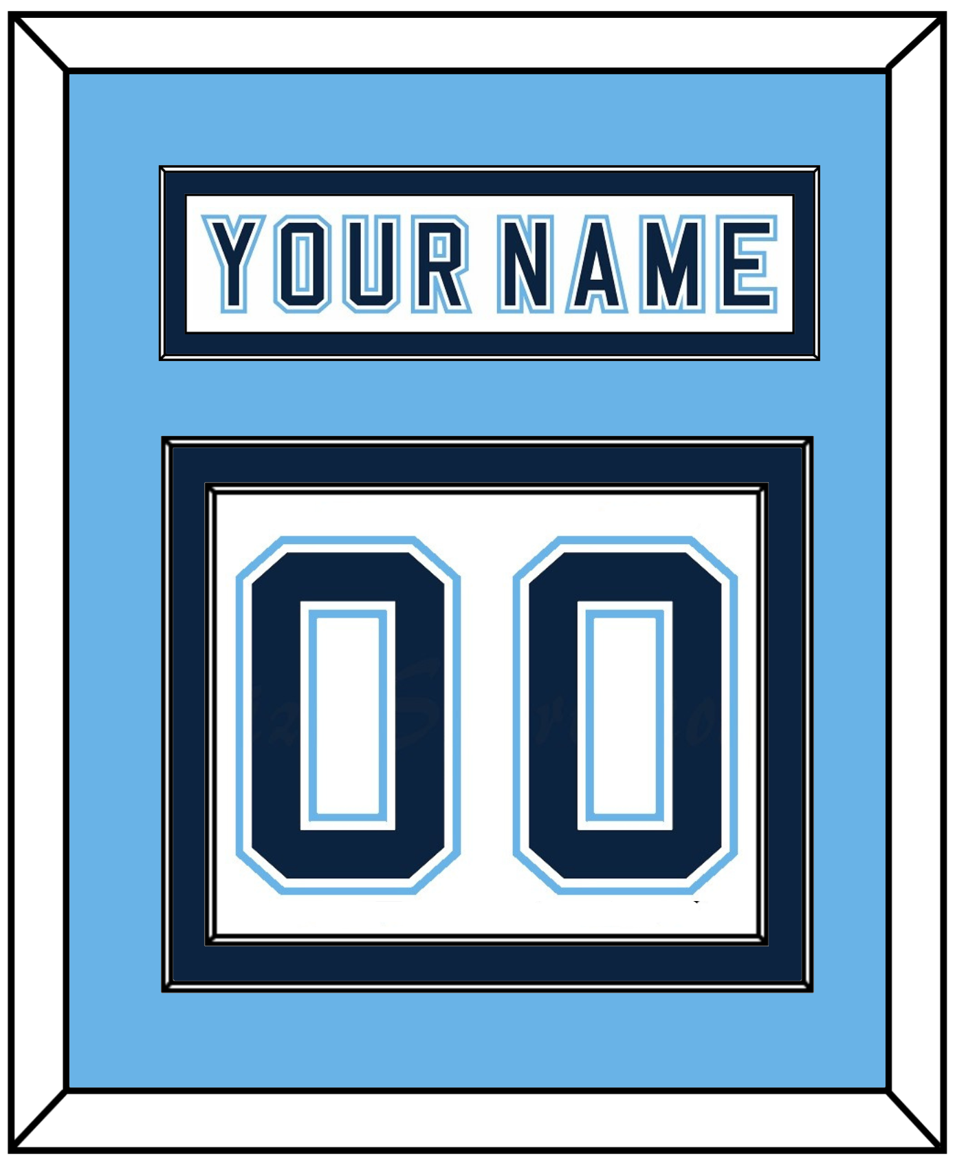 Maine Nameplate & Number (Back) - Home White - Signature Tier 4