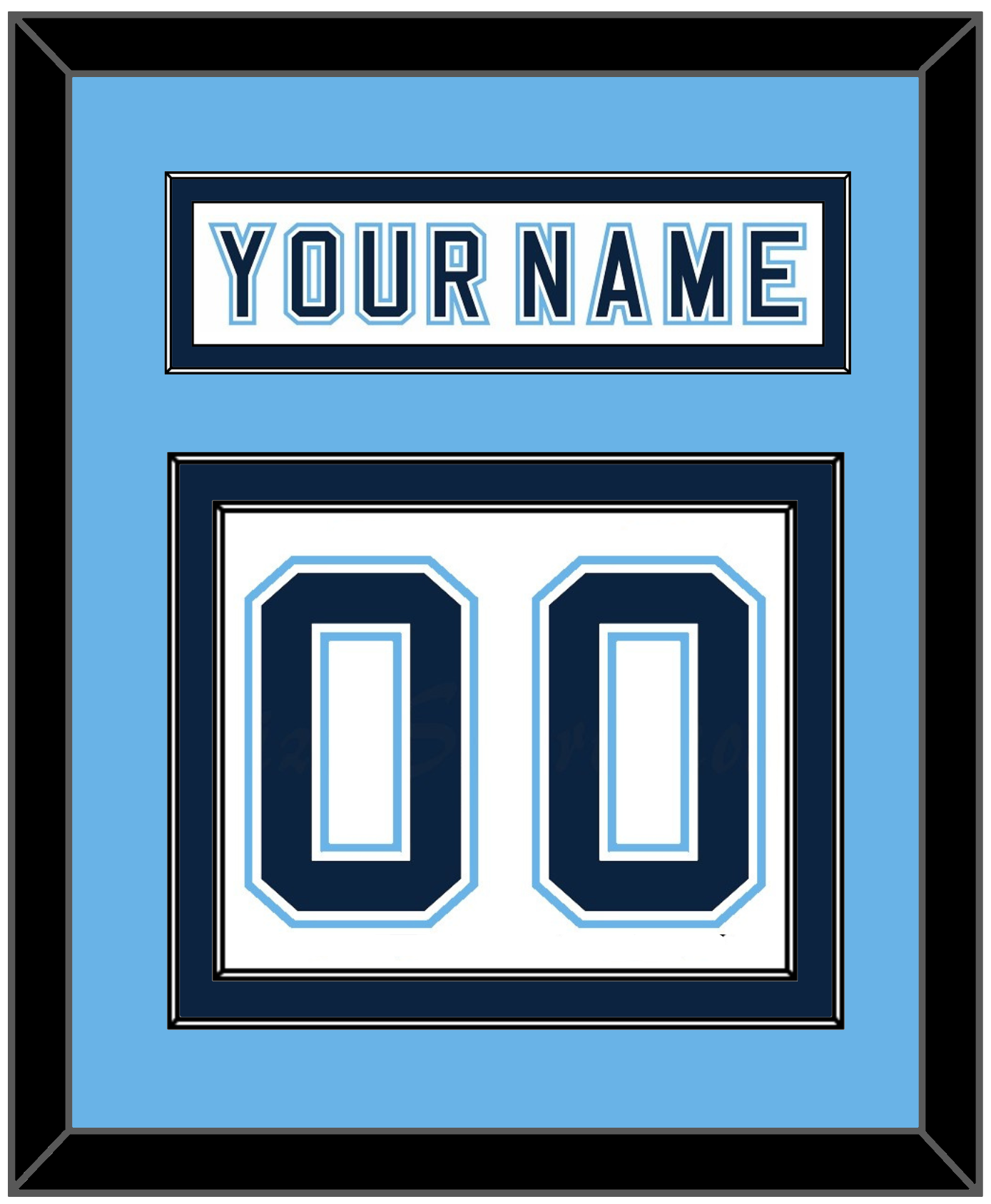 Maine Nameplate & Number (Back) - Home White - Signature Tier 4