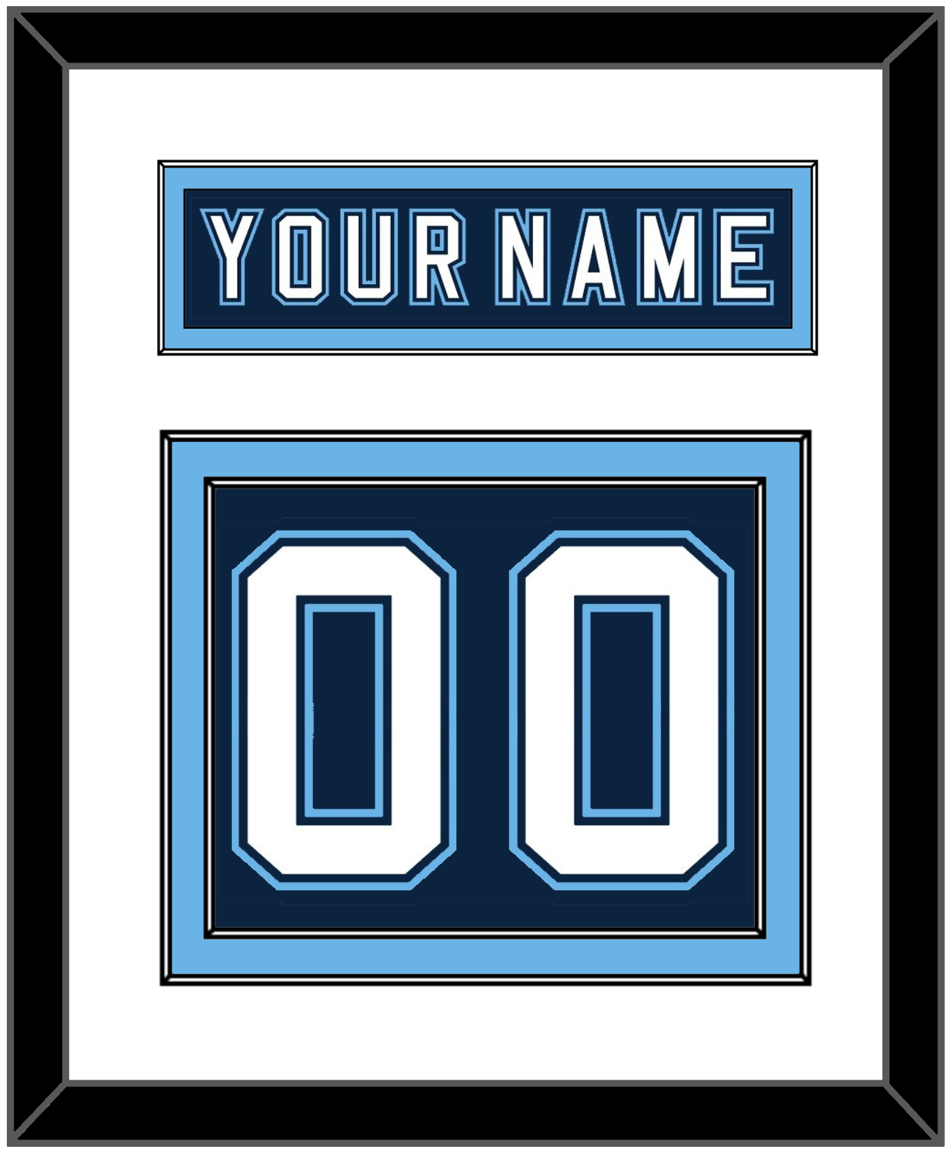 Maine Nameplate & Number (Back) - Road Navy Blue - Signature Tier 1