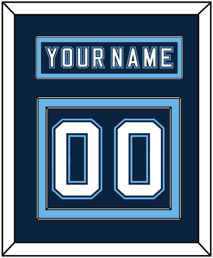 Maine Nameplate & Number (Back) - Road Navy Blue - Signature Tier 2