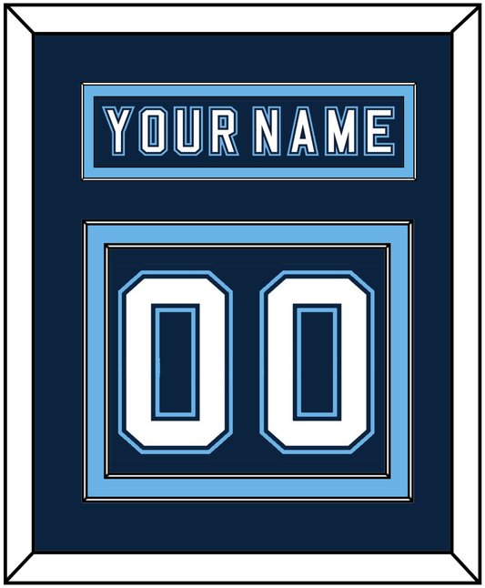 Maine Nameplate & Number (Back) - Road Navy Blue - Signature Tier 2