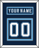 Maine Nameplate & Number (Back) - Road Navy Blue - Double Mat 2