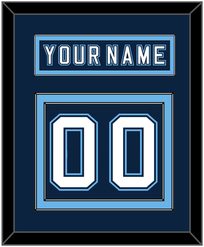 Maine Nameplate & Number (Back) - Road Navy Blue - Signature Tier 2