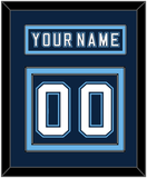 Maine Nameplate & Number (Back) - Road Navy Blue - Double Mat 2