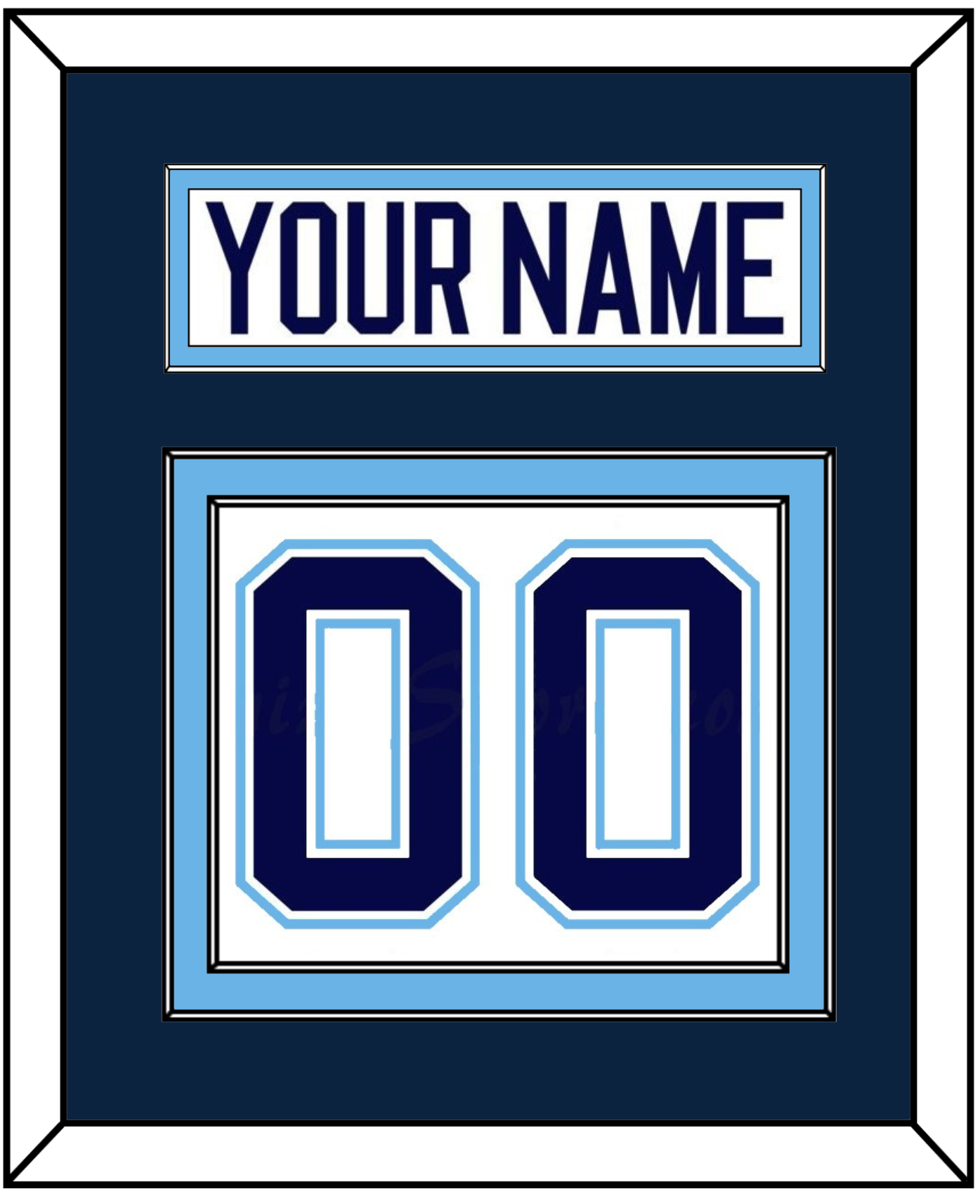 Maine Nameplate & Number (Back) - Home White (1994-2008) - Signature Tier 2