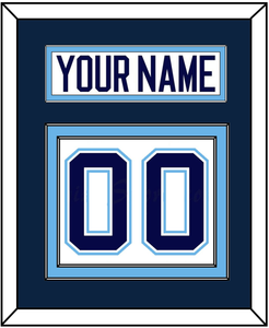 Maine Nameplate & Number (Back) - Home White (1994-2008) - Double Mat 2