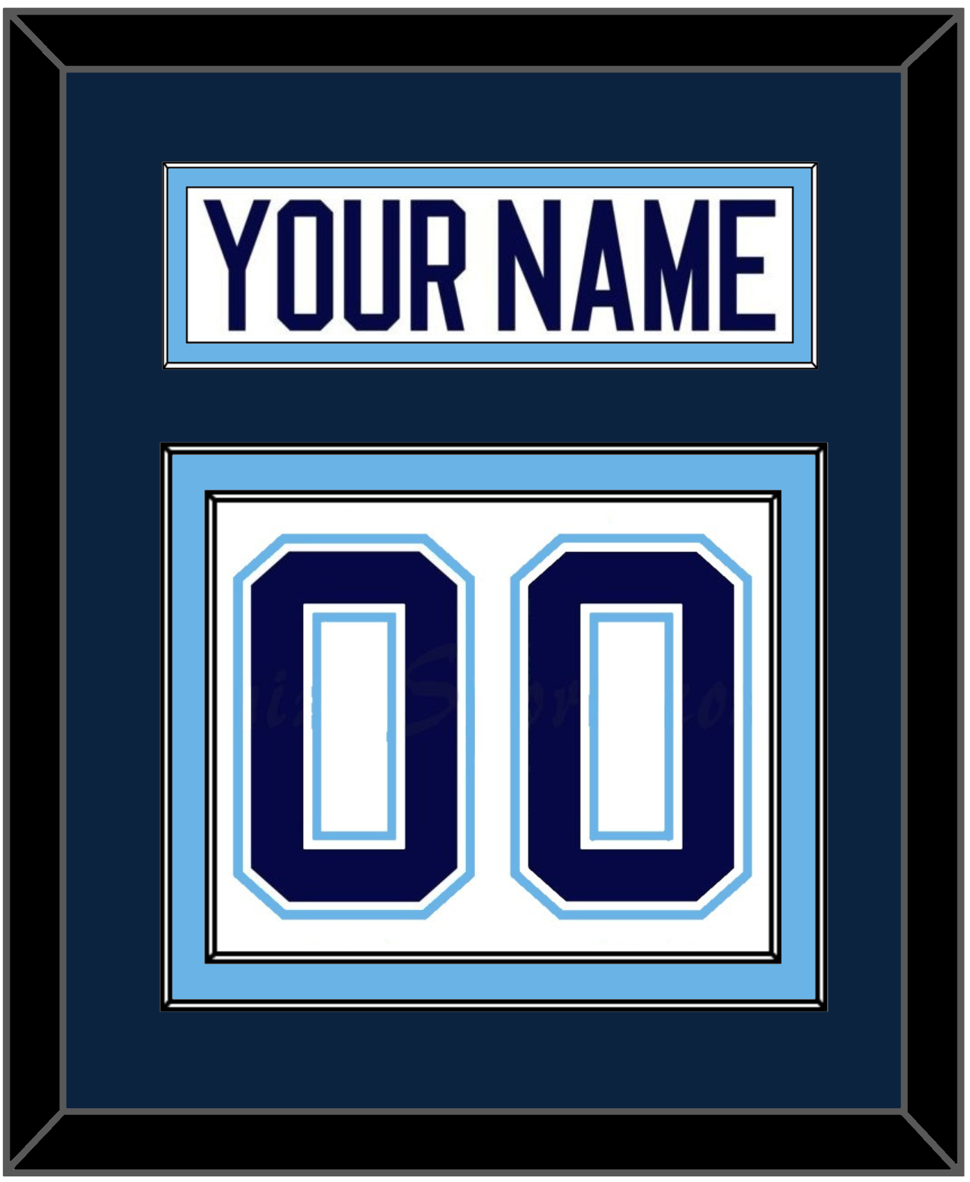 Maine Nameplate & Number (Back) - Home White (1994-2008) - Signature Tier 2