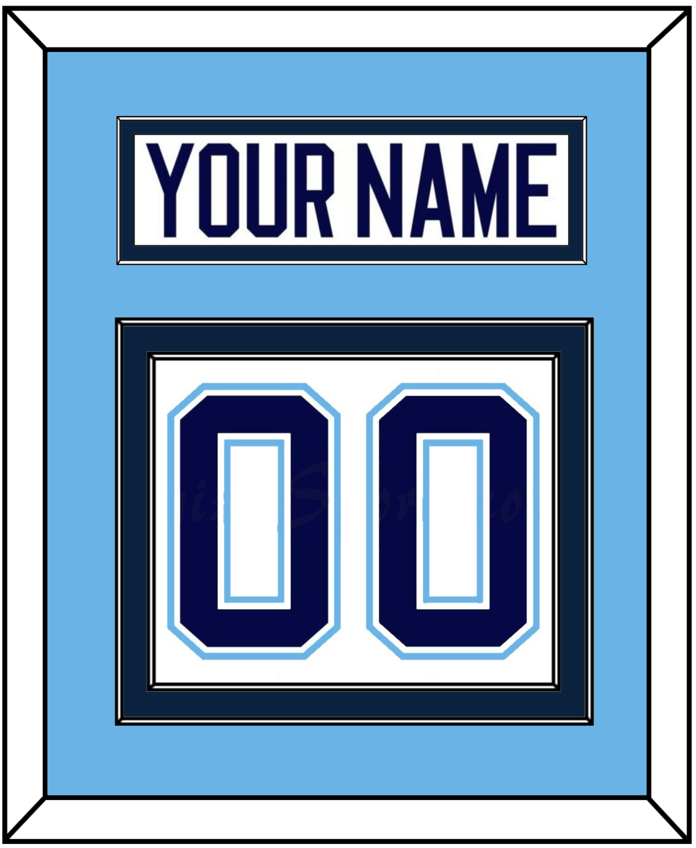 Maine Nameplate & Number (Back) - Home White (1994-2008) - Signature Tier 3