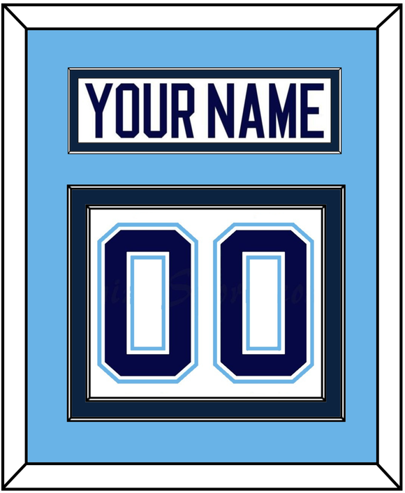 Maine Nameplate & Number (Back) - Home White (1994-2008) - Double Mat 3