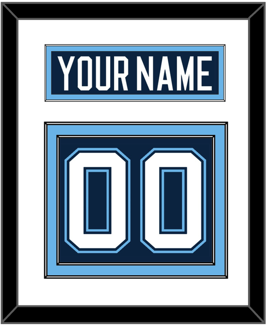 Maine Nameplate & Number (Back) - Road Navy Blue (1994-2008) - Signature Tier 1