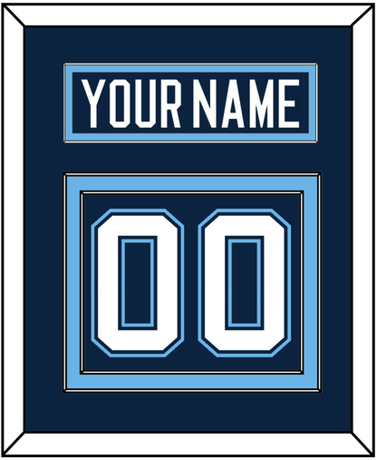 Maine Nameplate & Number (Back) - Road Navy Blue (1994-2008) - Signature Tier 2