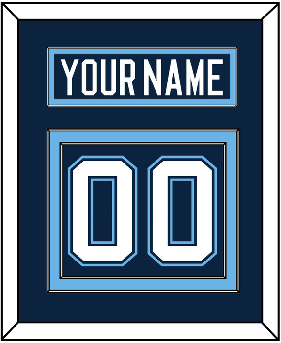 Maine Nameplate & Number (Back) - Road Navy Blue (1994-2008) - Double Mat 2