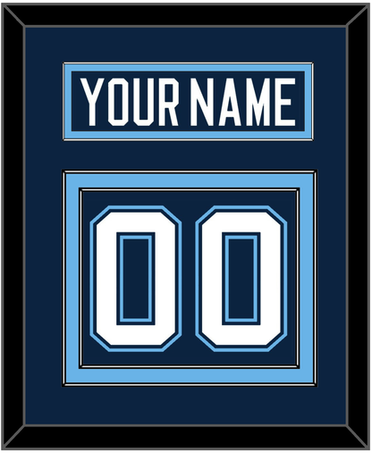 Maine Nameplate & Number (Back) - Road Navy Blue (1994-2008) - Signature Tier 2