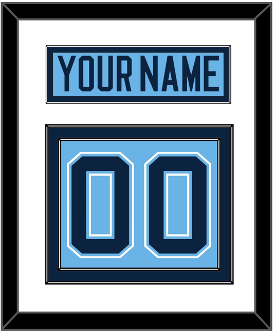 Maine Nameplate & Number (Back) - Alternate Light Blue (2007-2008) - Signature Tier 1