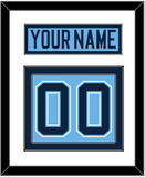 Maine Nameplate & Number (Back) - Alternate Light Blue (2007-2008) - Double Mat 1