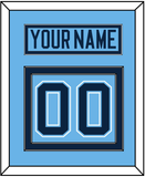 Maine Nameplate & Number (Back) - Alternate Light Blue (2007-2008) - Double Mat 2