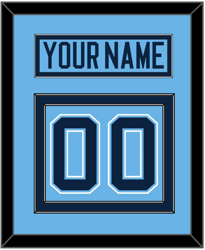 Maine Nameplate & Number (Back) - Alternate Light Blue (2007-2008) - Signature Tier 2