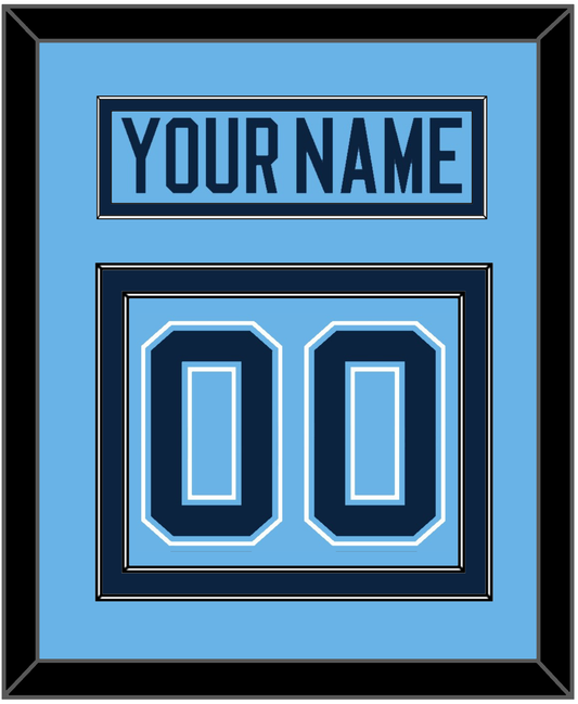 Maine Nameplate & Number (Back) - Alternate Light Blue (2007-2008) - Signature Tier 2