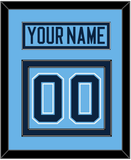 Maine Nameplate & Number (Back) - Alternate Light Blue (2007-2008) - Double Mat 2