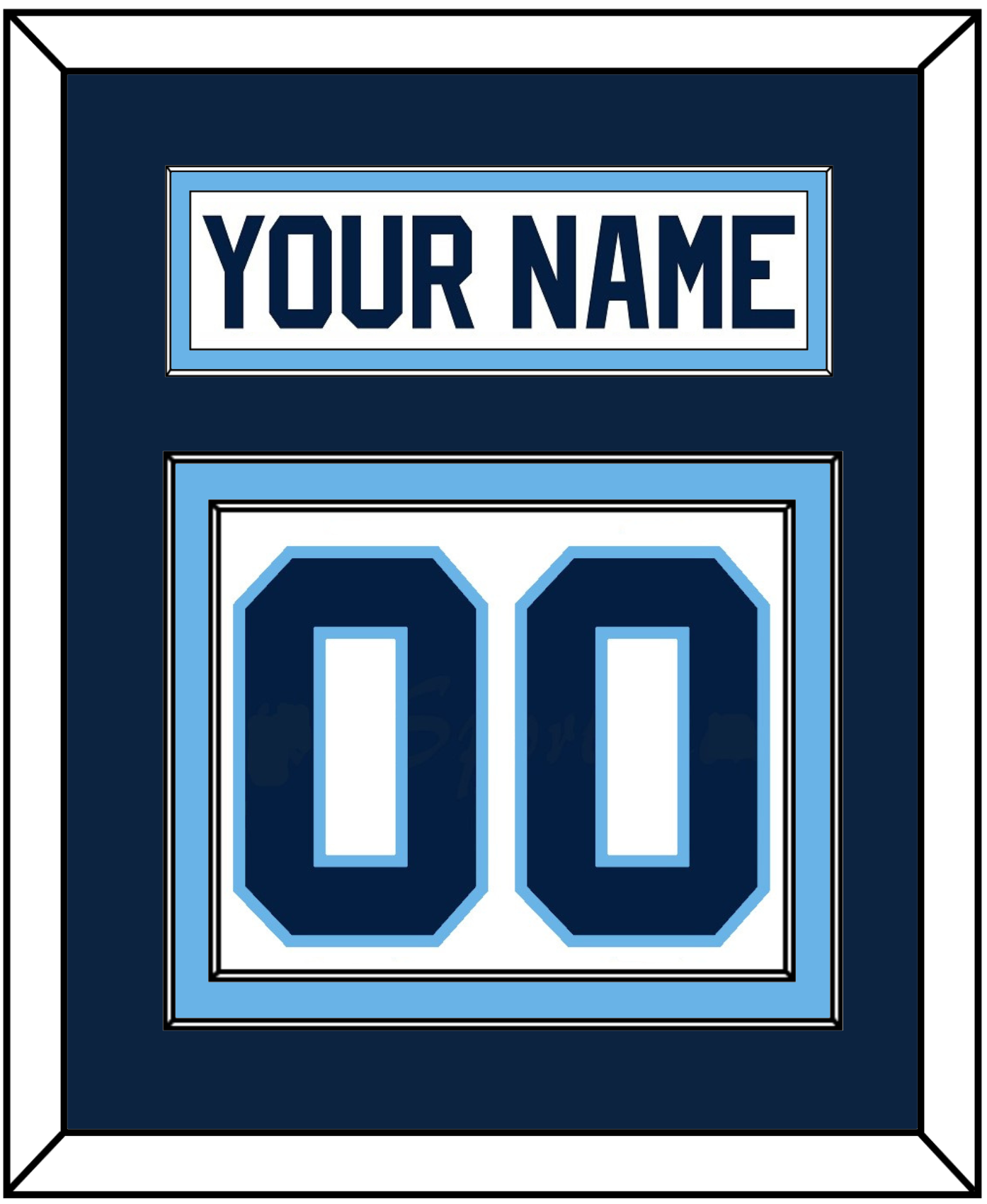 Maine Nameplate & Number (Back) - Home White (1993-1994) - Signature Tier 2