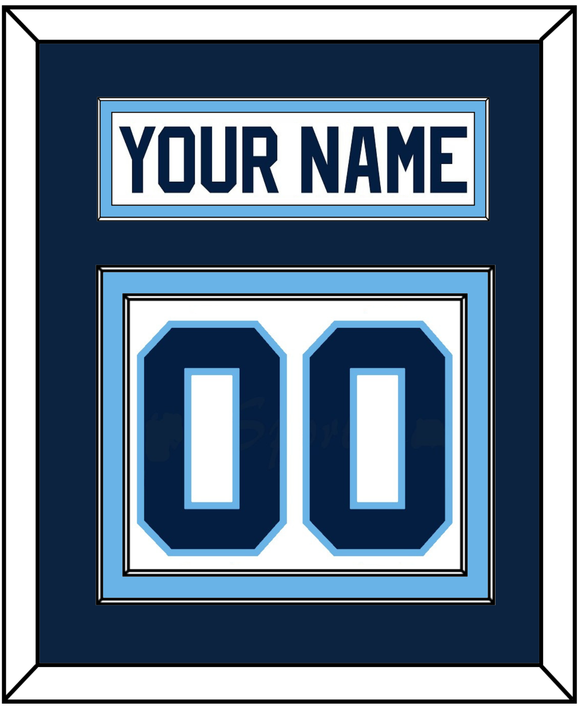 Maine Nameplate & Number (Back) - Home White (1993-1994) - Double Mat 2