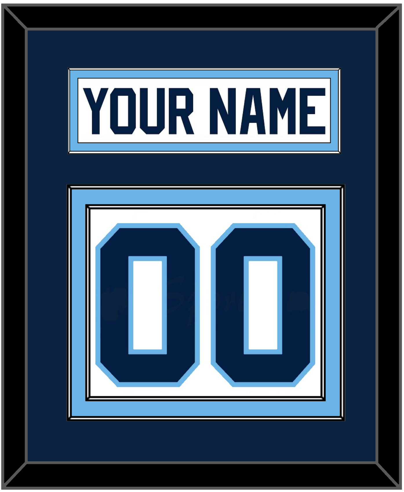 Maine Nameplate & Number (Back) - Home White (1993-1994) - Signature Tier 2