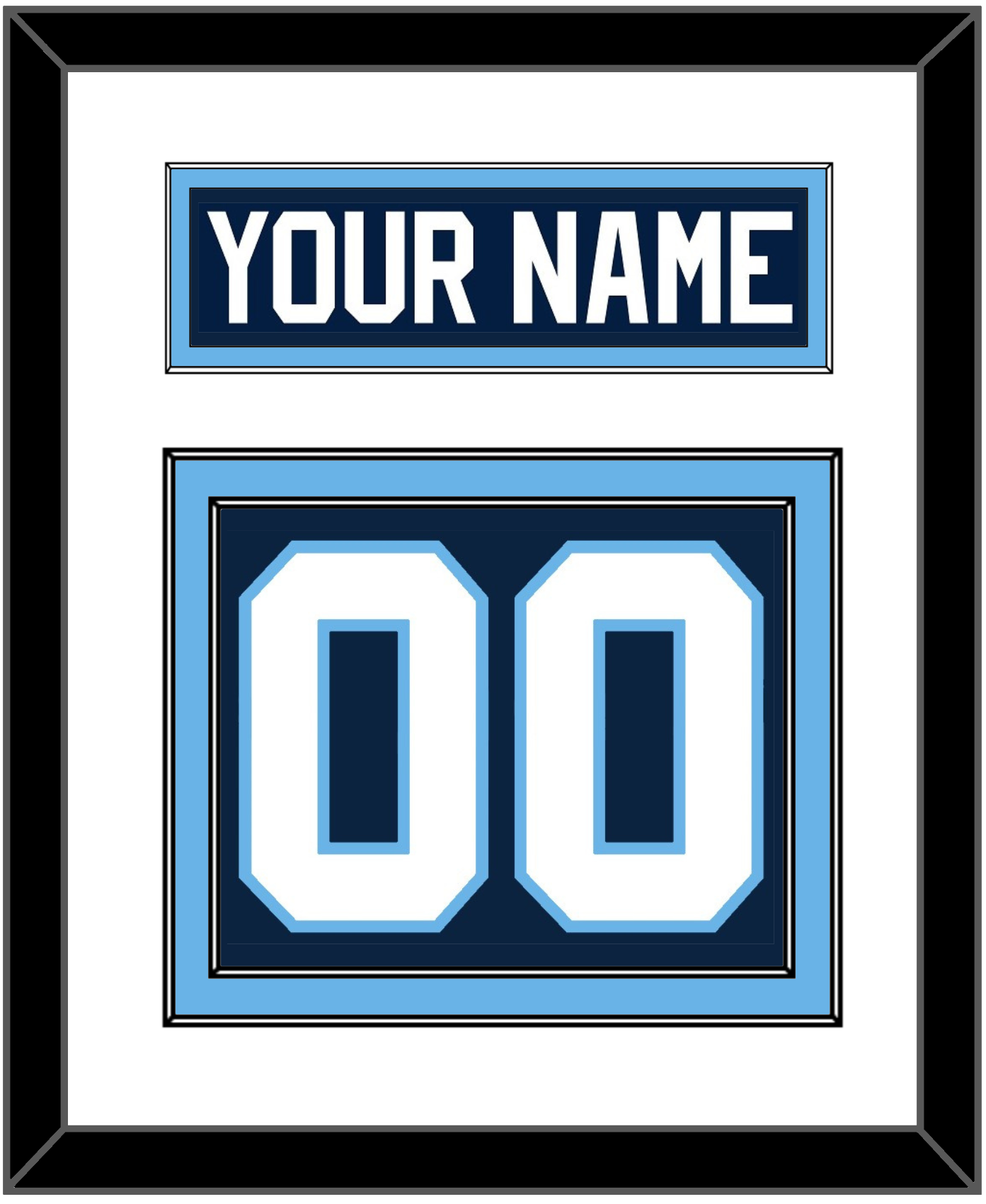 Maine Nameplate & Number (Back) - Road Navy Blue (1993-1994) - Signature Tier 1
