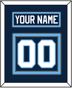 Maine Nameplate & Number (Back) - Road Navy Blue (1993-1994) - Double Mat 2