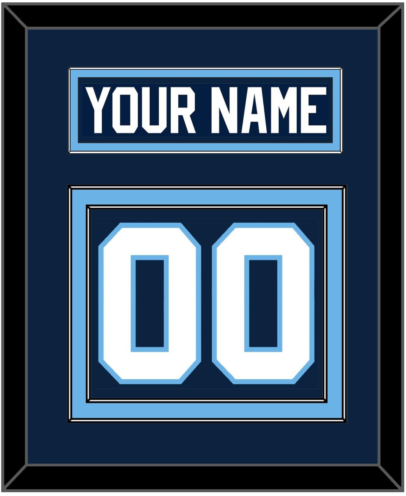Maine Nameplate & Number (Back) - Road Navy Blue (1993-1994) - Signature Tier 2