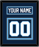 Maine Nameplate & Number (Back) - Road Navy Blue (1993-1994) - Double Mat 2