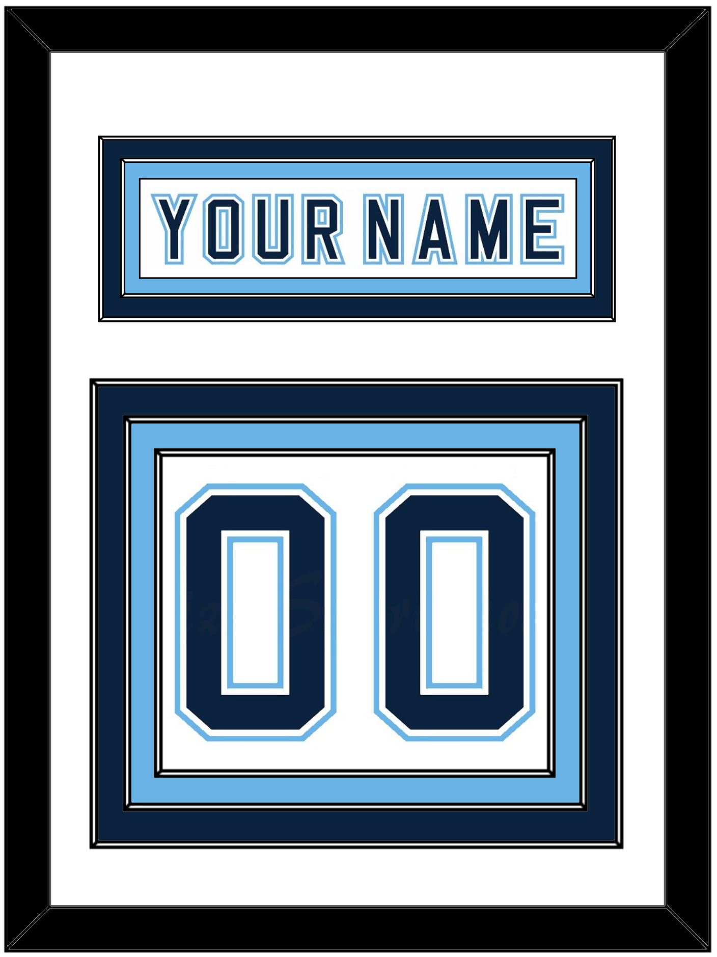 Maine Nameplate & Number (Back) - Home White - Premier Tier 1